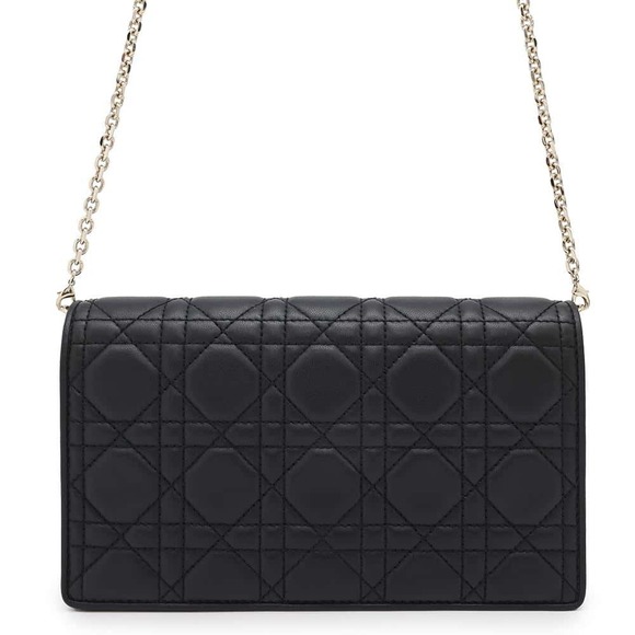 Dior Handbags - Christian Dior Chain Shoulder Bag Lady Dior Pouch Cannage Black